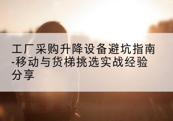 池州移动式升降机怎么选-工厂采购升降设备避坑指南-移动与货梯挑选实战经验分享