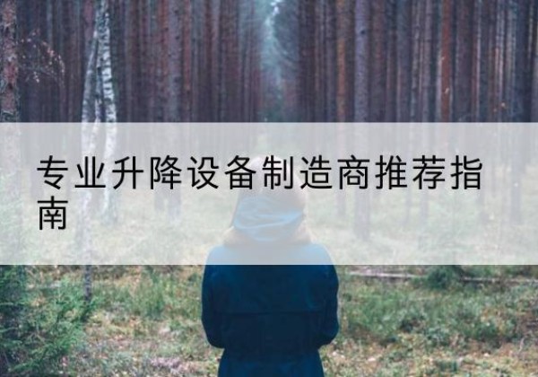 池州电动剪叉升降平台厂家-专业升降设备制造商推荐指南